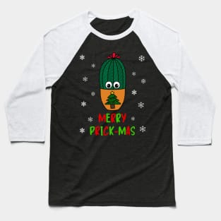 Merry Prick Mas - Cactus In Christmas Tree Pot Baseball T-Shirt